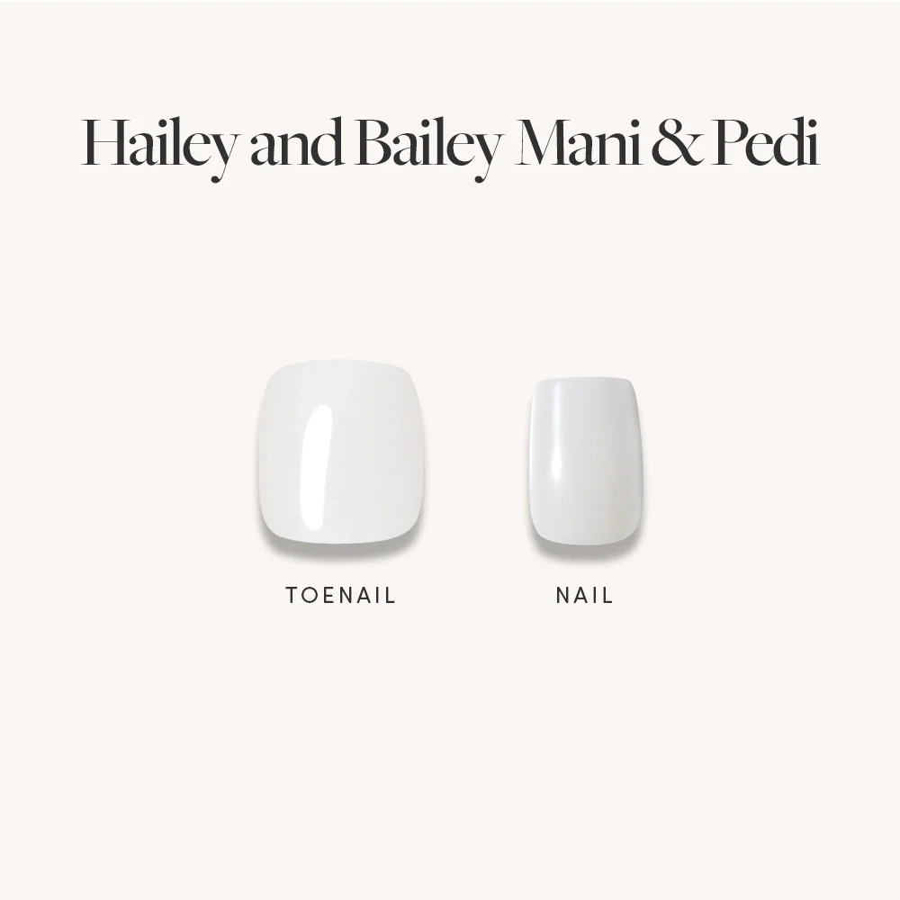 Pearly Glazed White Mani & Pedi Bundles
