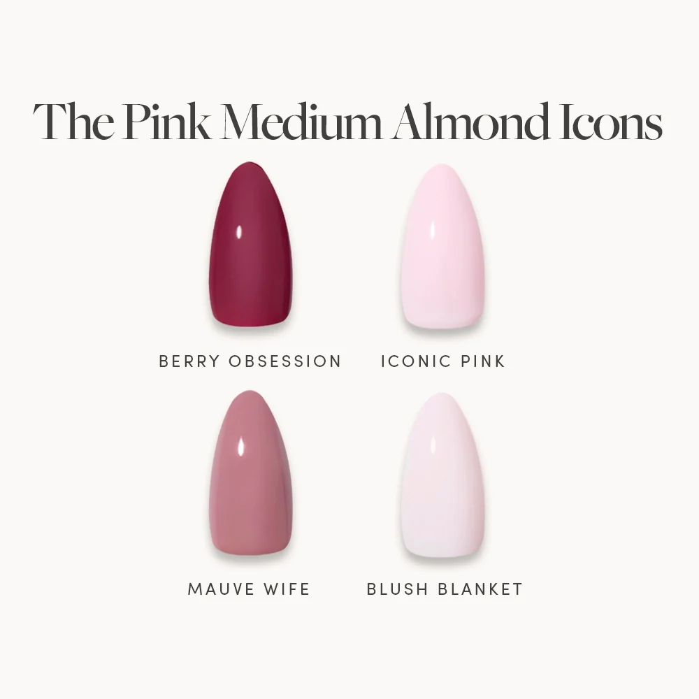 The Pink Medium Almond Icons